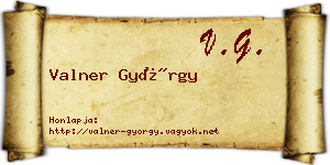 Valner György névjegykártya